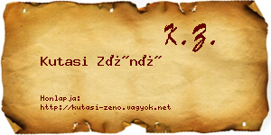 Kutasi Zénó névjegykártya